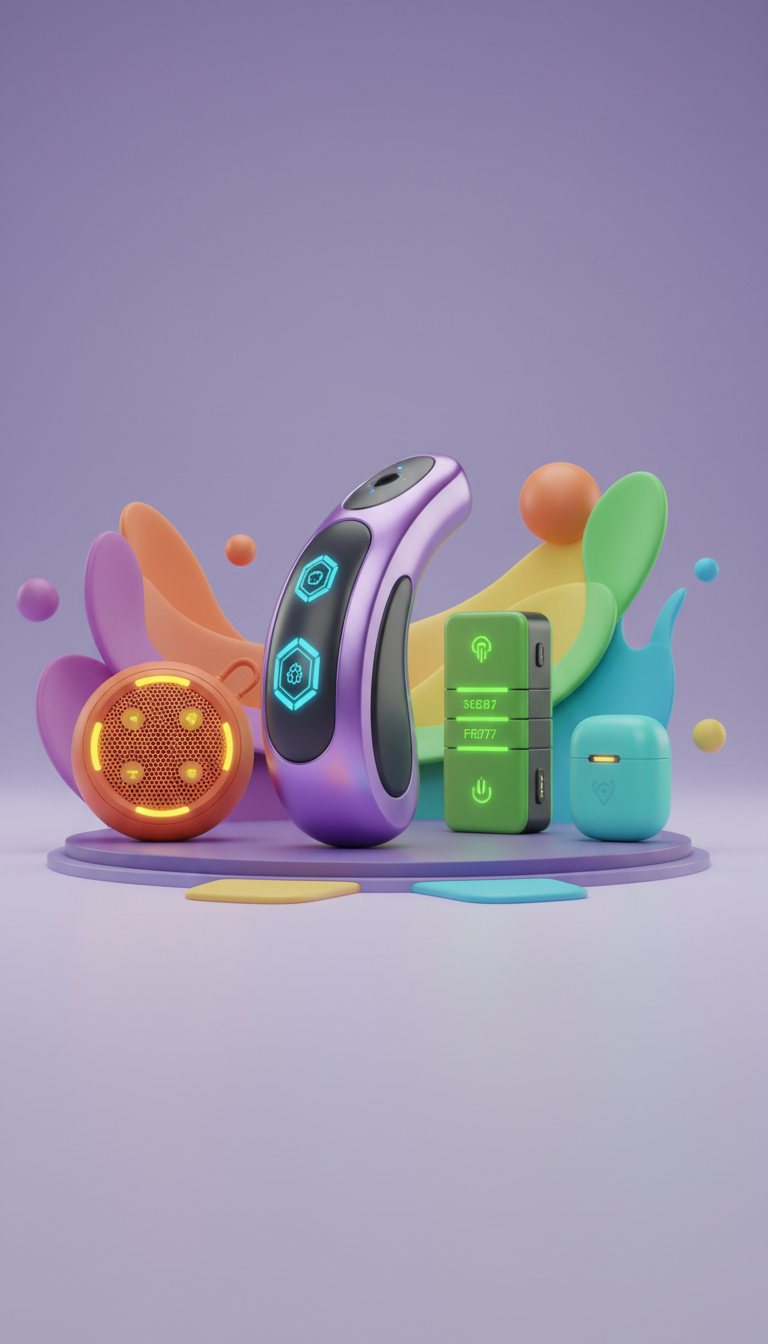 Vivid Purple Tech Gadget